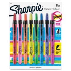 Sharpie Accent Retractable Assorted Highlighter - 8 Pack