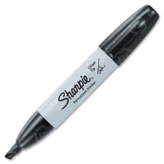 Sharpie Chisel Tip Markers, Black - 12 Pack