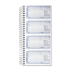 Sparco Telephone Message Book - 400 Sheets - Spiral Bound - 2 Part - Carbonless - 2.75" x 4.75"