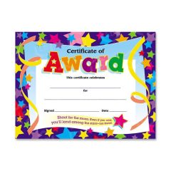 Trend Shoot for the Moon Award Certificate - 30 per pack