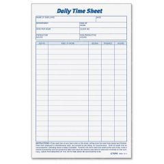 Tops Daily Time Sheet Form - 2 per pack