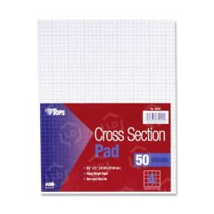 Tops Cross Section Pad - 50 sheets per pad - 20.00 lb - Ruled - Letter - 8.50" x 11"