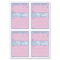 Tops Important Phone Message Book - 400 Sheets - Spiral Bound - 11" x 8.25"  - Assorted