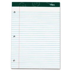 Tops Docket 3-hole Punched Legal Ruled Legal Pads - 100 Sheet - 16.00 lb - 8.50" x 11.75"