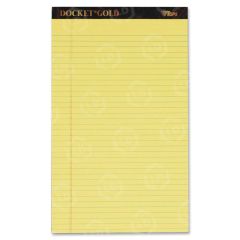 Tops Docket Gold Legal Pad - 12 per pack - Legal/Wide Ruled - Legal - 8.50" x 14"