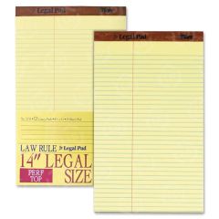 Tops Perforated Traditional Grade Writing Pad - 12 per dozen - Law Ruled - Legal - 8.50" x 14"