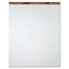 Tops 1" Grid Square Ruled Easel Pad - 50 Sheet - 15.00 lb - Quad Ruled - 27" x 34" - 2 / Carton
