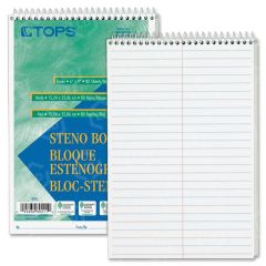 Tops Steno Book - 80 Sheet - Gregg Ruled - 6" x 9" - White Paper