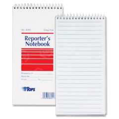 Tops Gregg Rule Reporter's Notebook - 70 Sheet - Gregg Ruled - 4" x 8"