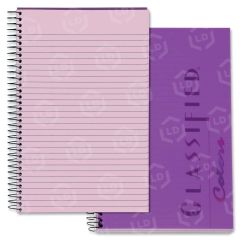 Tops Classified Business Notebook - Legal/Narrow Ruled - 5.50" x 8.50" - Orchid Paper