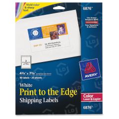 Avery 4.75" x 7.75" Rectangle Mailing Label (Laser) - 50 per pack