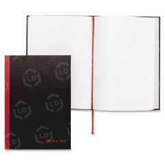John Dickinson Black n' Red Casebound Notebook - 96 Sheet - Ruled - 8.25" x 11.75"