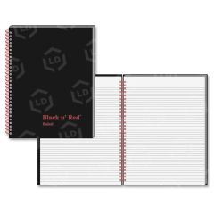 John Dickinson Black n' Red Perforated Notebook - 70 Sheet - 24.00 lb - Ruled - Letter - 8.50" x 11"