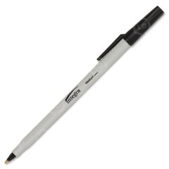 Integra Ballpoint Stick Pen, Black - 12 Pack