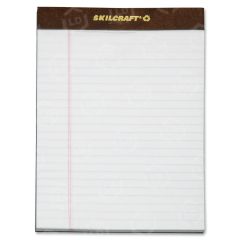 Skilcraft Perforated Writing Pad - 50 Sheet - Ruled - 5" x 8"