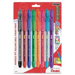 Pentel RSVP Stick Pen, Assorted - 8 Pack