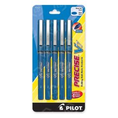Pilot Precise V7 Rollerball Pen, Blue - 5 Pack