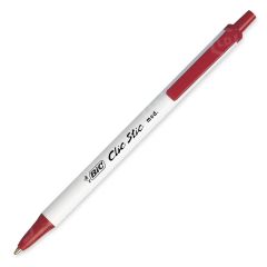 BIC Clic Stic Ball Pen, Red - 12 Pack