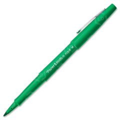Paper Mate Flair Felt Tip Porous Point Pen, Green - 12 Pack