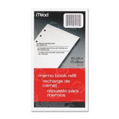 Mead Memo Book Refill Paper  - 80 Sheet - Narrow Ruled - 3.75" x 6.75"