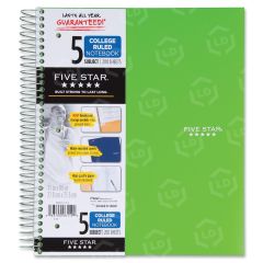 Mead Five Star 5-Subject Trend Notebook - 200 Sheet - College Ruled - 8.50" x 11" -  White Paper