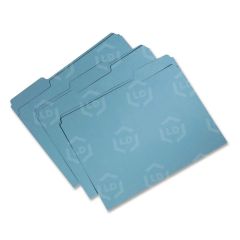 Recycled Single-ply Top Tab File Folder Letter - 8.5" x 11" - Blue