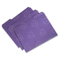 Recycled Single-ply Top Tab File Folder Letter - 8.5" x 11" - Purple
