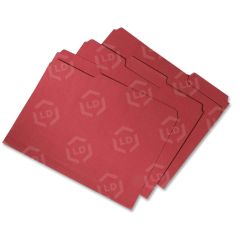 SKILCRAFT Recycled Double-ply Top Tab File Folder - 100 per box Letter - Red