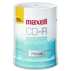 Maxell CD Recordable Media - CD-R - 48x - 700 MB - 100 Pack - 100 per pack