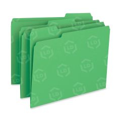 Business Source Color-coding Top Tab File Folder - 100 per box Letter - 8.50" x 11" - Green