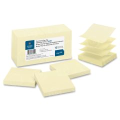Business Source Pop-up Adhesive Note - 12 per pack - Yellow