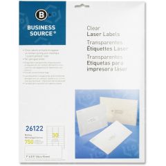 Business Source Clear Mailing Label - 750 per pack