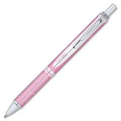 Pentel EnerGel Alloy RT Rollerball Black Pen with Pink Ribbon