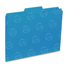 Business Source Interior File Folder - 100 per box Letter - 8.50" x 11" - Blue
