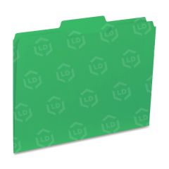 Business Source Interior File Folder - 100 per box Letter - 8.50" x 11" - Green