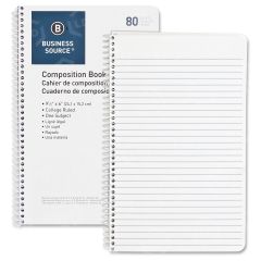 Business Source Composition Book - 80 Sheet - College Ruled - 6" x 9.50"