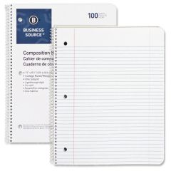 Business Source Notebook - 100 Sheet - 16.00 lb - College Ruled - Letter - 8.50" x 11"