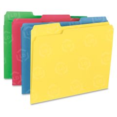 Business Source Heavyweight Assorted Color File Folder - 50 per box