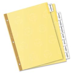 Worksaver Insertable Dividers Value Pack Print-on - 8 Tab(s)/Set - 192 / Box - Clear, Buff Tab