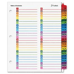 OneStep Printable Table of Content Divider