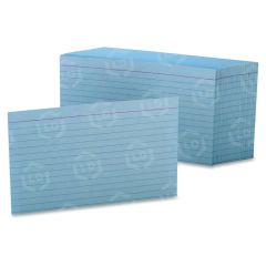 Oxford Colored Ruled Index Cards - 100 per pack - 4" x 6" - Blue