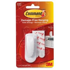 Command Spring Clip w/ Adhesive - PK per pack