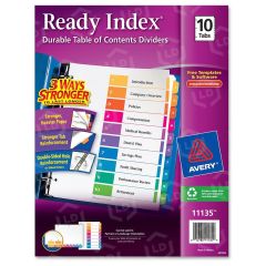 Avery Ready Index Table of Contents Reference Divider - 10 per set