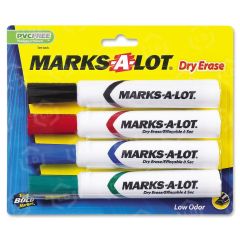 Avery Marks-A-Lot Whiteboard Dry Erase Marker, Assorted - 4 Pack