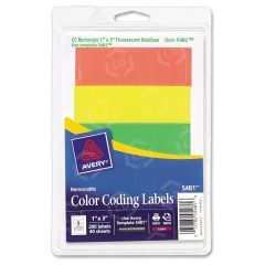 Avery 1" x 3" Rectangle Print or Write Color Coding Label (Laser) - 200 per pack