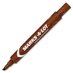 Avery Marks-A-Lot Large Chisel Tip Permanent Marker - Brown - 12 Pack