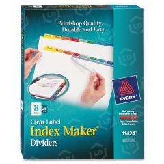 Avery Index Maker Punched Clear Label Tab Divider - 25 per box