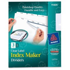 Avery Index Maker Clear Label Divider - 15 per pack