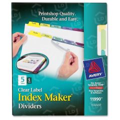 Avery 5-Colored Tabs Presentation Divider - 5 per pack