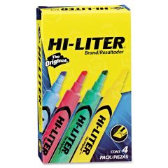 Avery Hi-Liter Desk Style Assorted Highlighters - 4 Pack